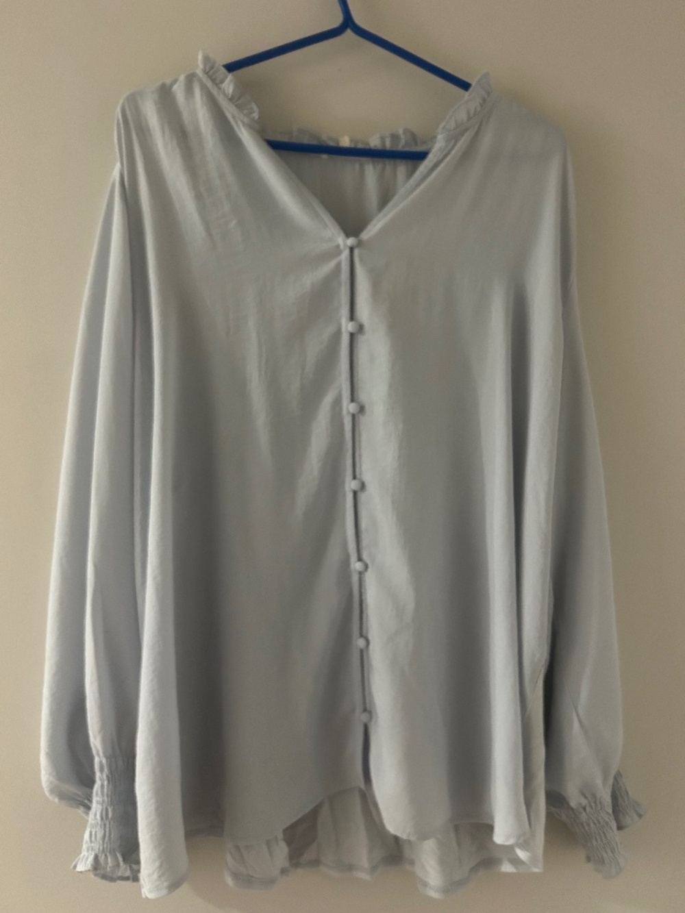 Ruffled button up